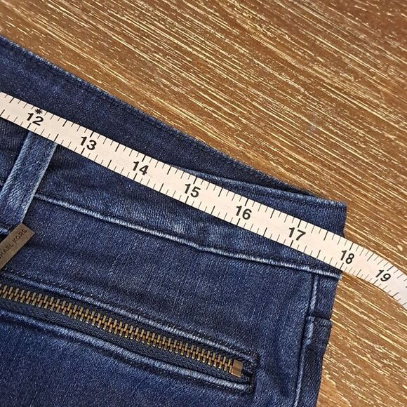 Michael Kors Women's Denim Blue Jeans Size 12 Skinny Zipper Pockets Stretch - Picture 9 of 12